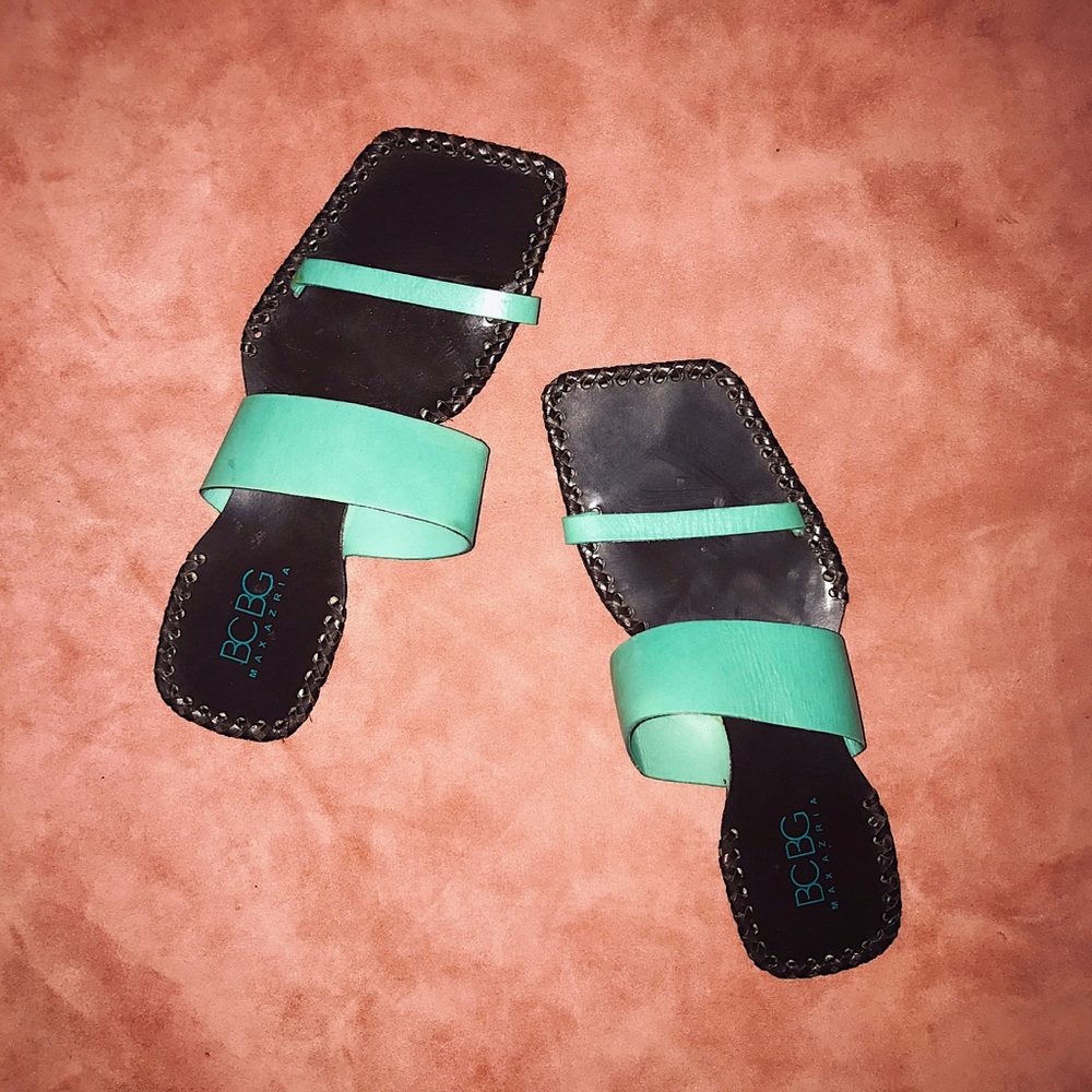 Teal & Brown BCBG MAXAZRIA Sandals!! Super Cute!